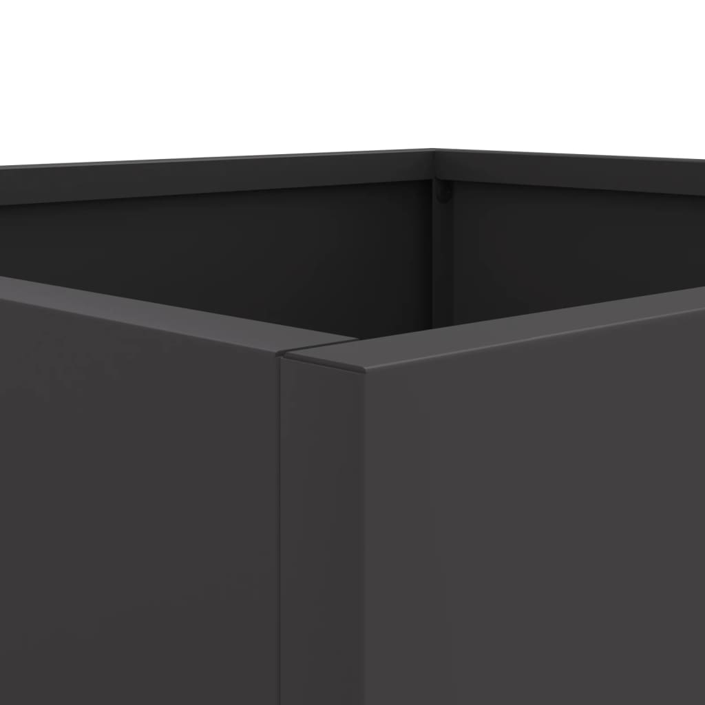 Vaso/floreira 42x40x39 cm aço preto