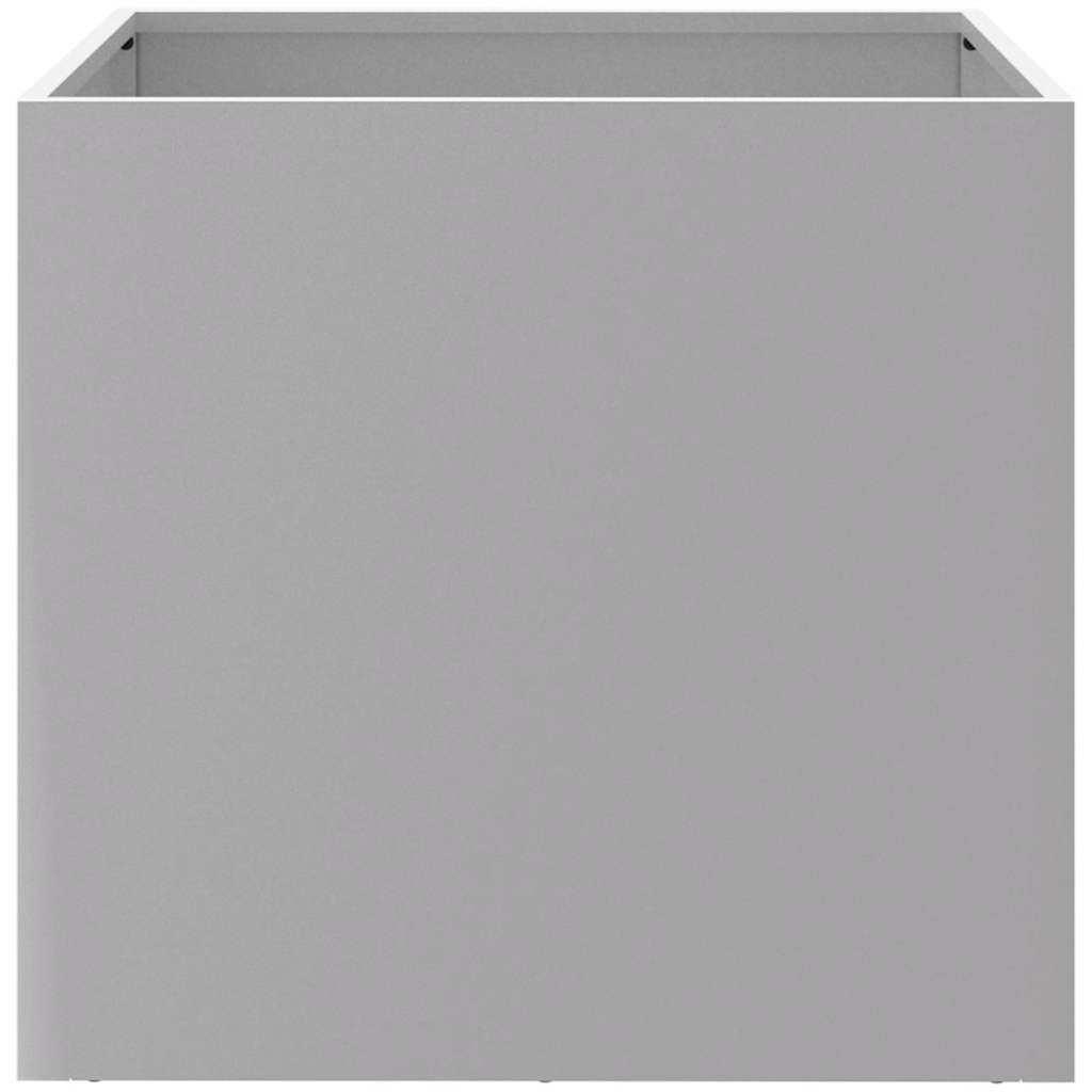 Vasos/floreiras 2 pcs 42x40x39 cm aço galvanizado prateado