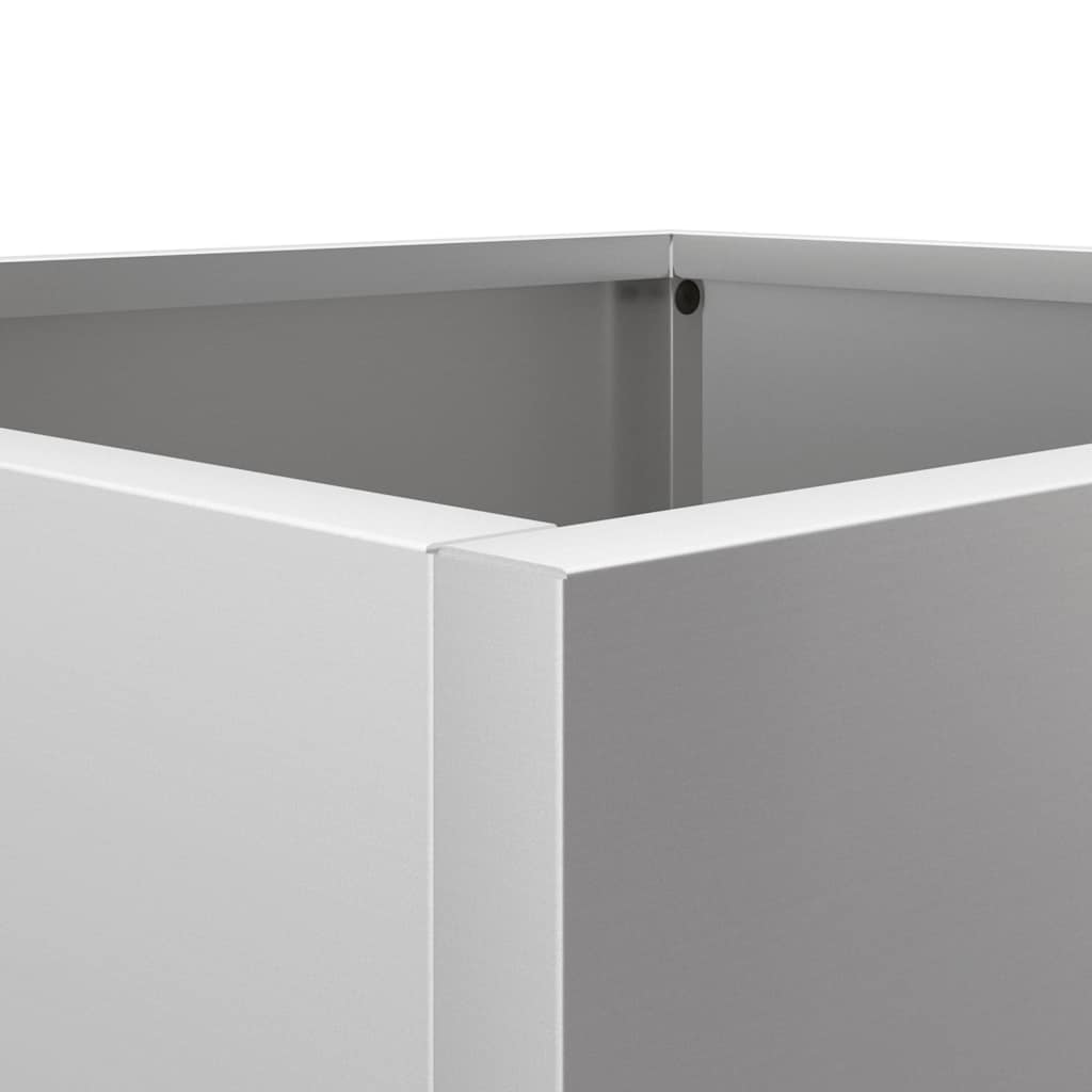 Vasos/floreiras 2 pcs 42x40x39 cm aço galvanizado prateado