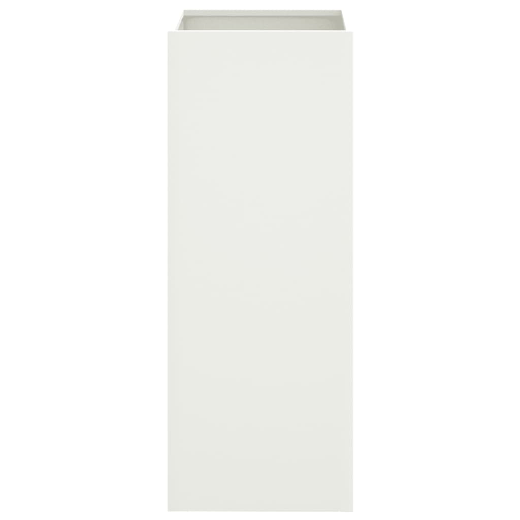 Vaso/floreira 32x29x75 cm aço branco