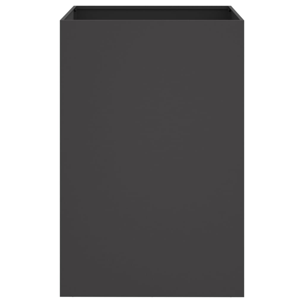 Vaso/floreira 52x48x75 cm aço preto