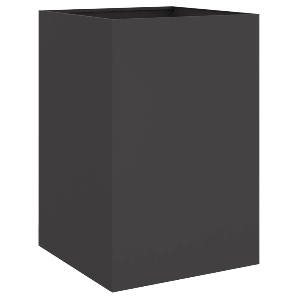 Vaso/floreira 52x48x75 cm aço preto