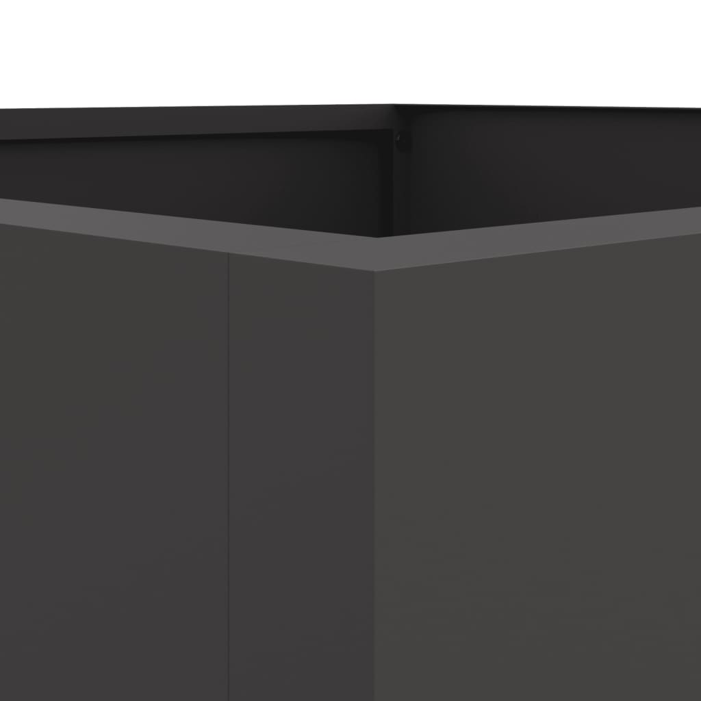 Vaso/floreira 52x48x75 cm aço preto