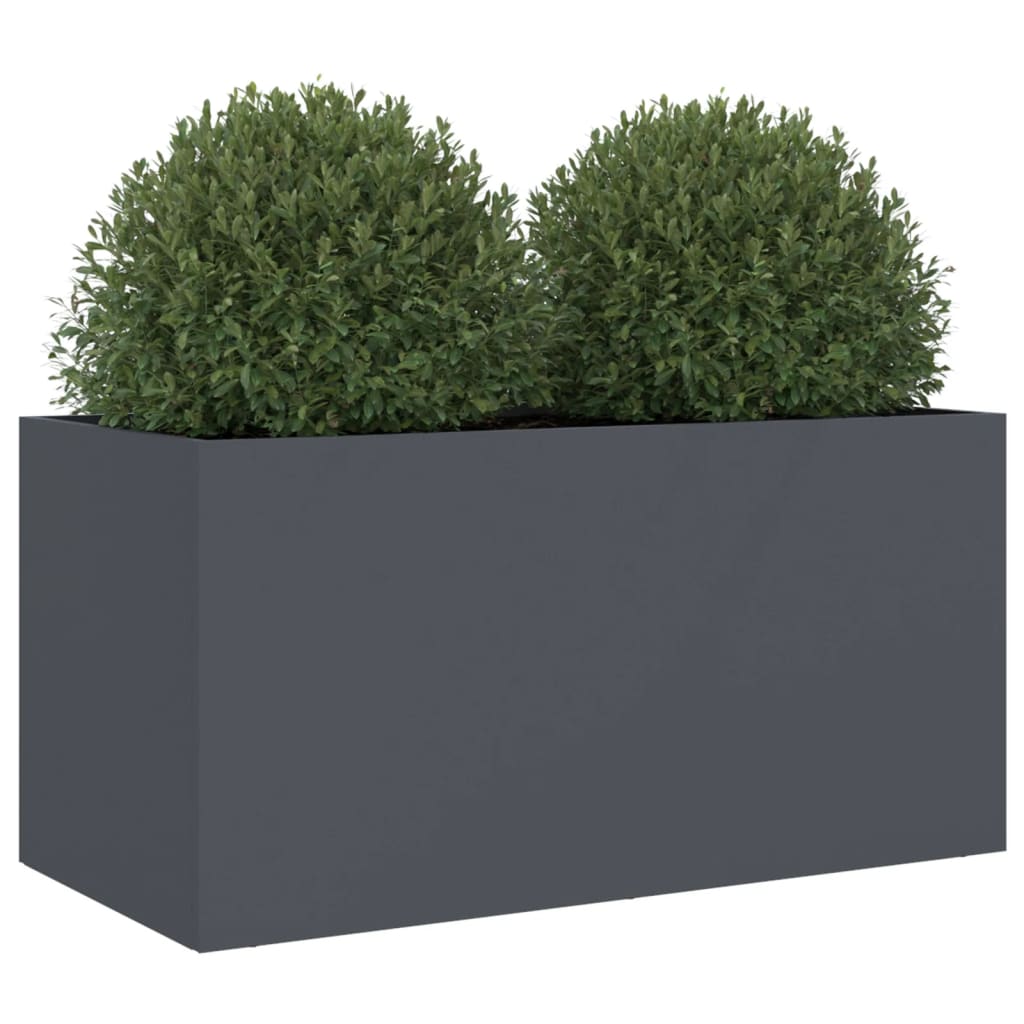 Vaso/floreira 62x30x29 cm aço antracite