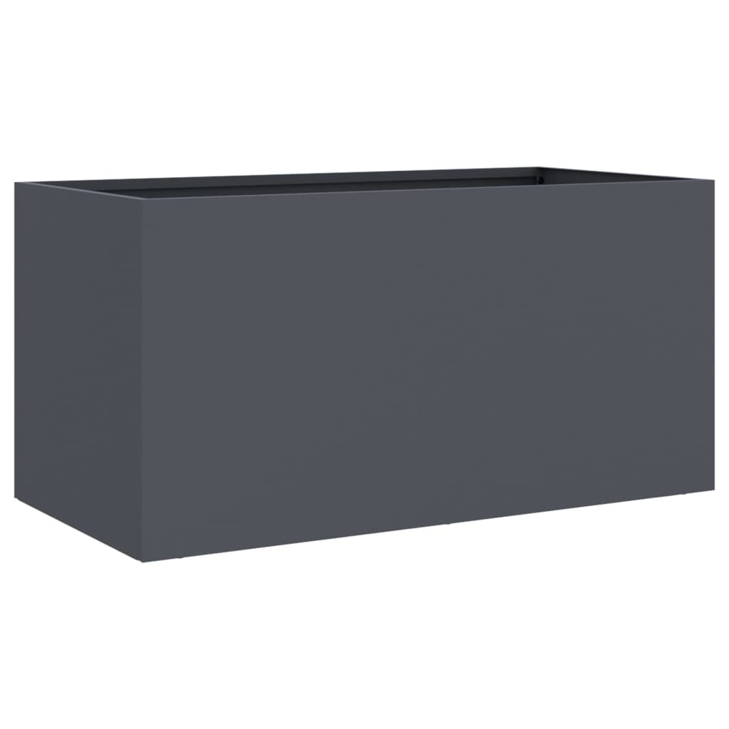 Vaso/floreira 62x30x29 cm aço antracite
