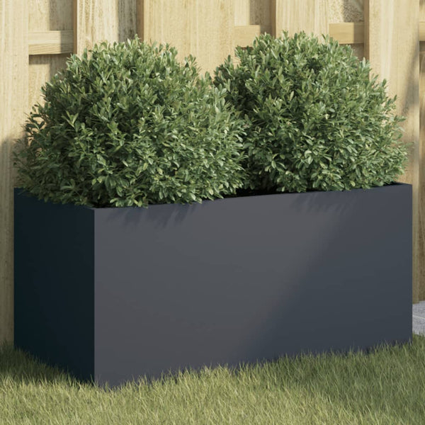 Vaso/floreira 62x30x29 cm aço antracite