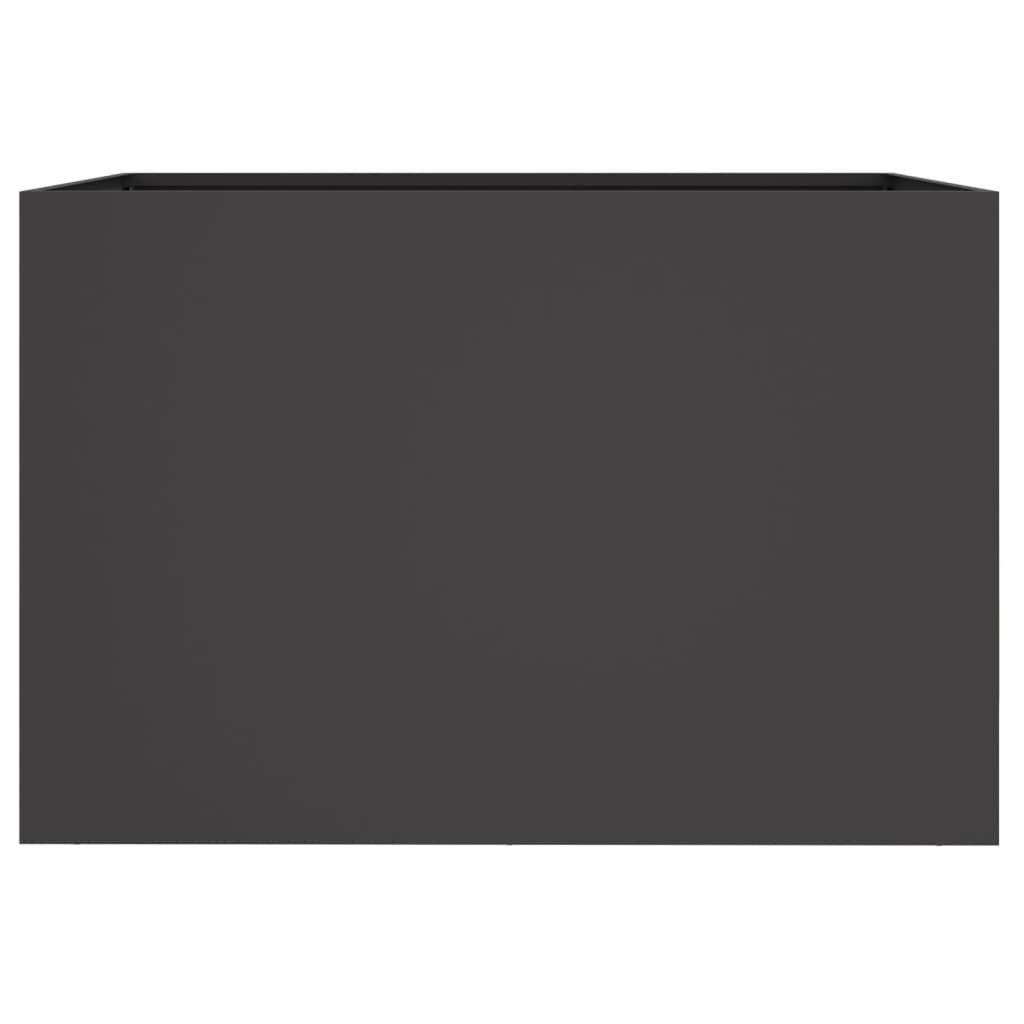 Vaso/floreira 62x40x39 cm aço preto
