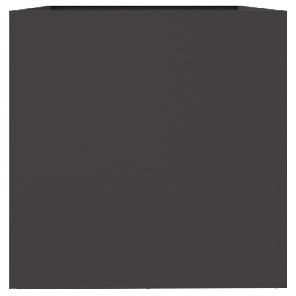 Vaso/floreira 62x40x39 cm aço preto