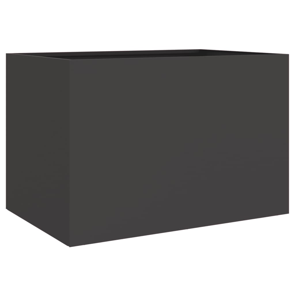 Vaso/floreira 62x40x39 cm aço preto