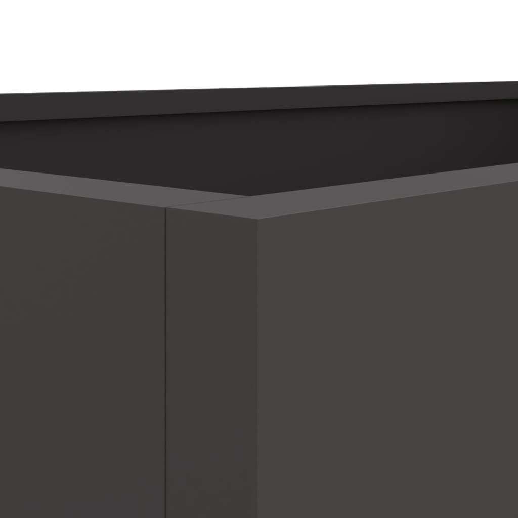 Vaso/floreira 62x40x39 cm aço preto