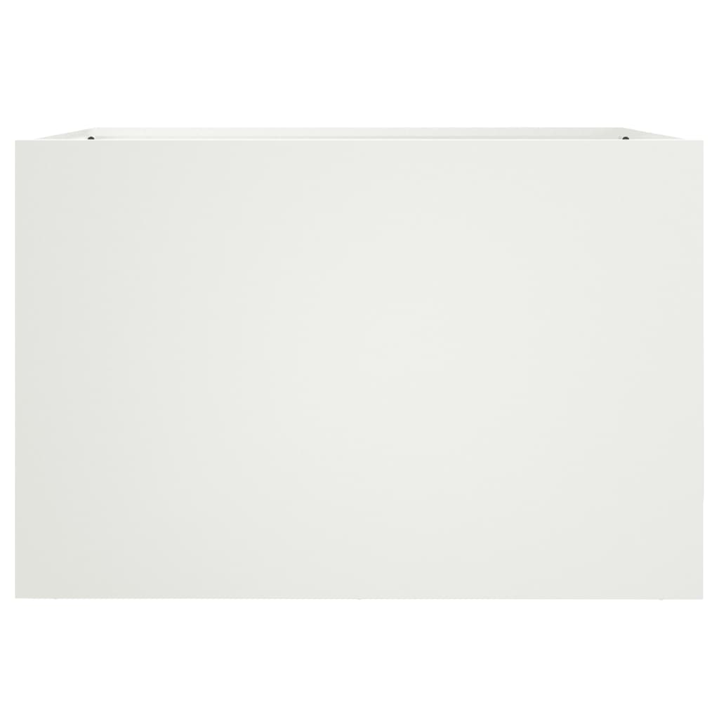 Vaso/floreira 62x47x46 cm aço branco