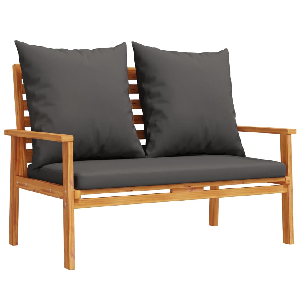5 pcs conjunto lounge de jardim c/ almofadões acácia maciça