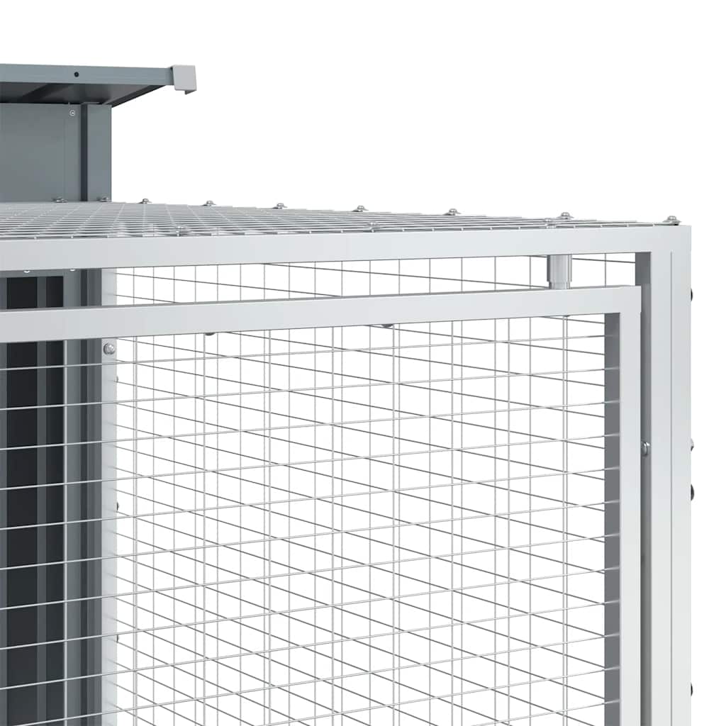 Casota p/ cães c/ parque 153x194x110 cm aço galvaniz. antracite