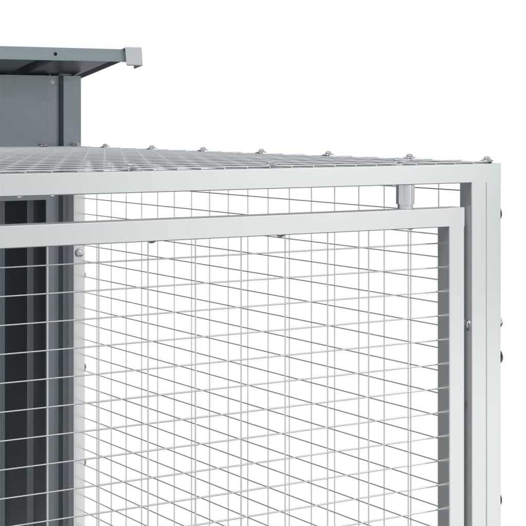 Casota p/ cães c/ parque 153x194x110 cm aço galvaniz. antracite