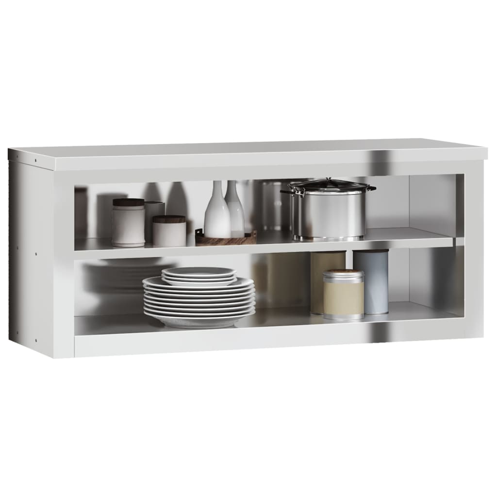 Armário de parede para cozinha com prateleira aço inoxidável
