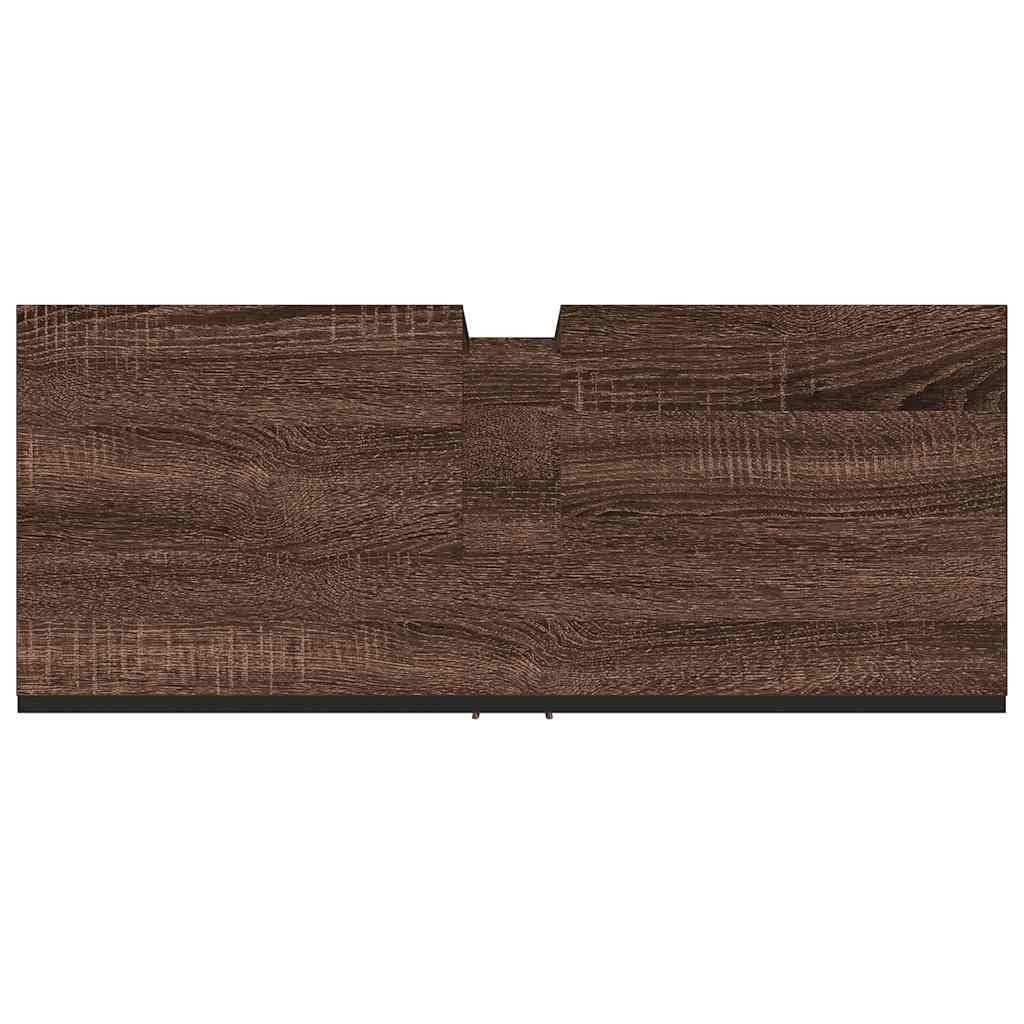 Armário lavatório WC 80x33x60cm deriv.madeira carvalho castanho