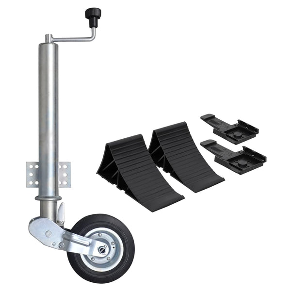 Roda jóquei para reboque com calços 60 mm