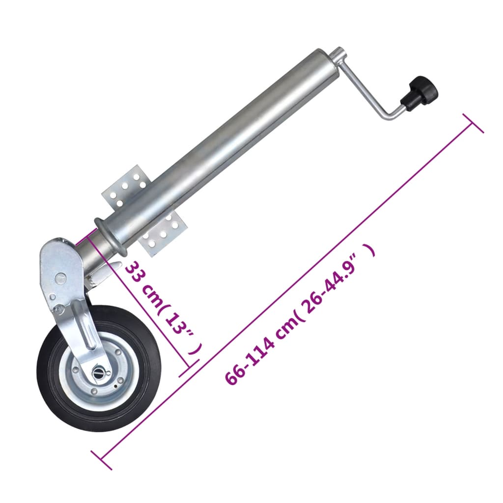 Roda jóquei para reboque com calços 60 mm
