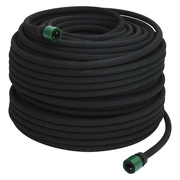 Mangueira para rega gota-a-gota de jardim 100 m borracha preto