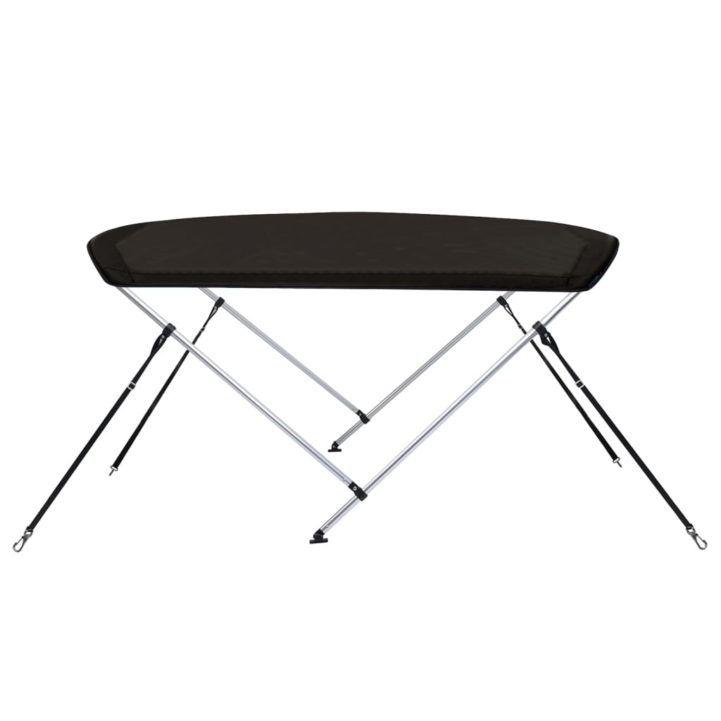 Toldo de 2 arcos Bimini 180x150x110 cm preto