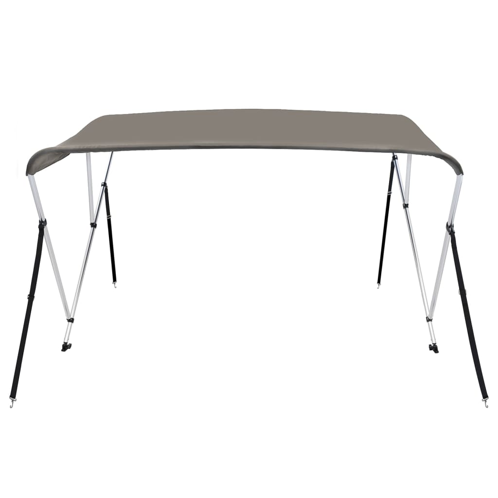 Toldo de 3 arcos Bimini 183x140x137 cm cinzento