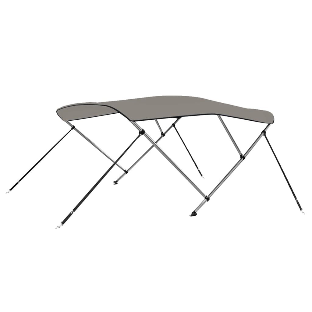Toldo de 3 arcos Bimini 183x140x137 cm cinzento