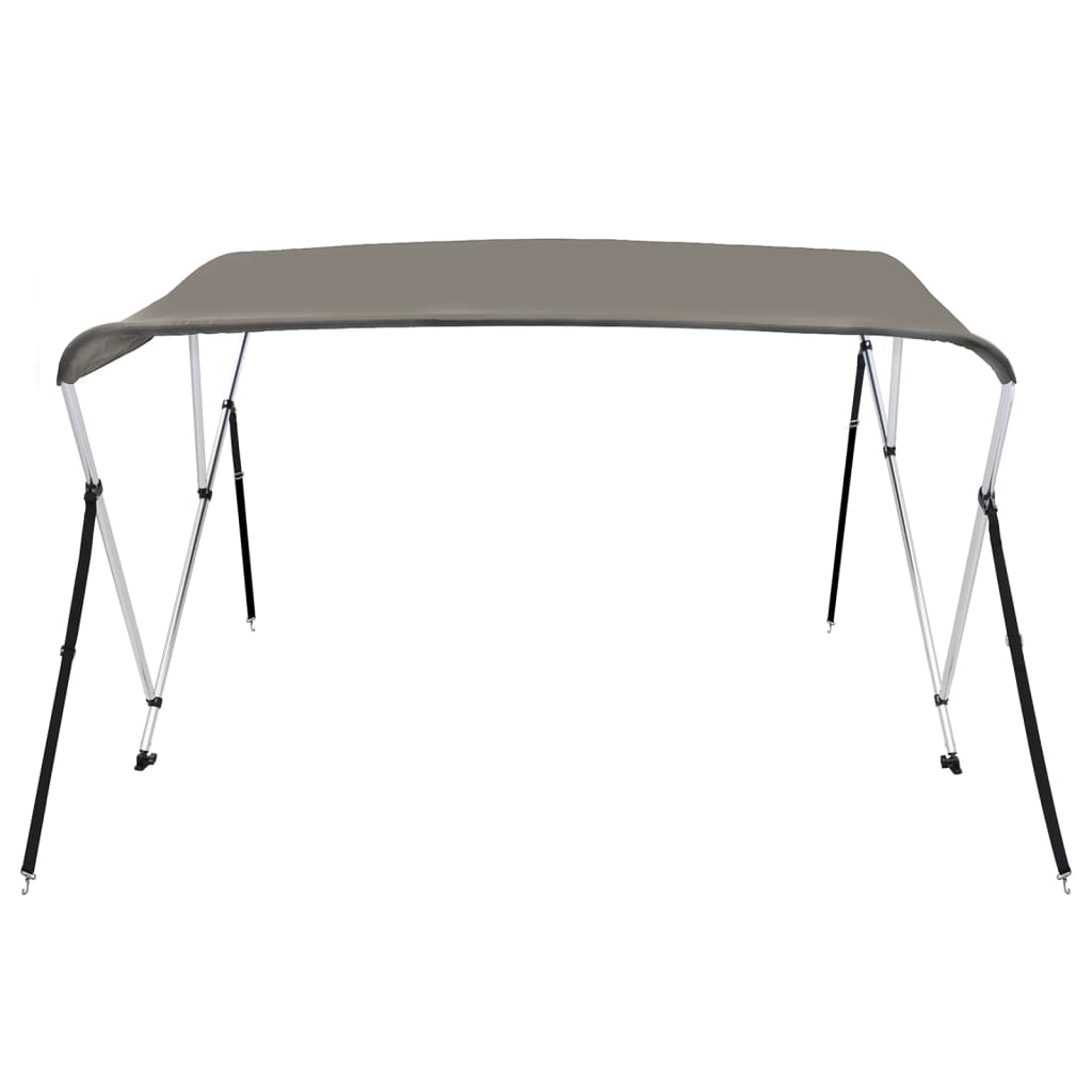 Toldo de 3 arcos Bimini 183x196x137 cm cinzento