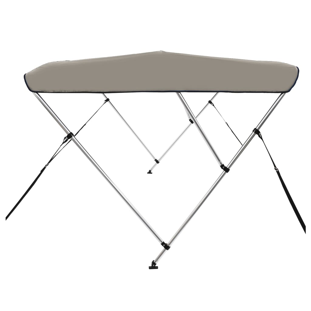 Toldo de 3 arcos Bimini 183x196x137 cm cinzento