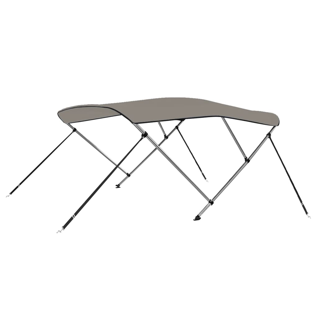 Toldo de 3 arcos Bimini 183x196x137 cm cinzento