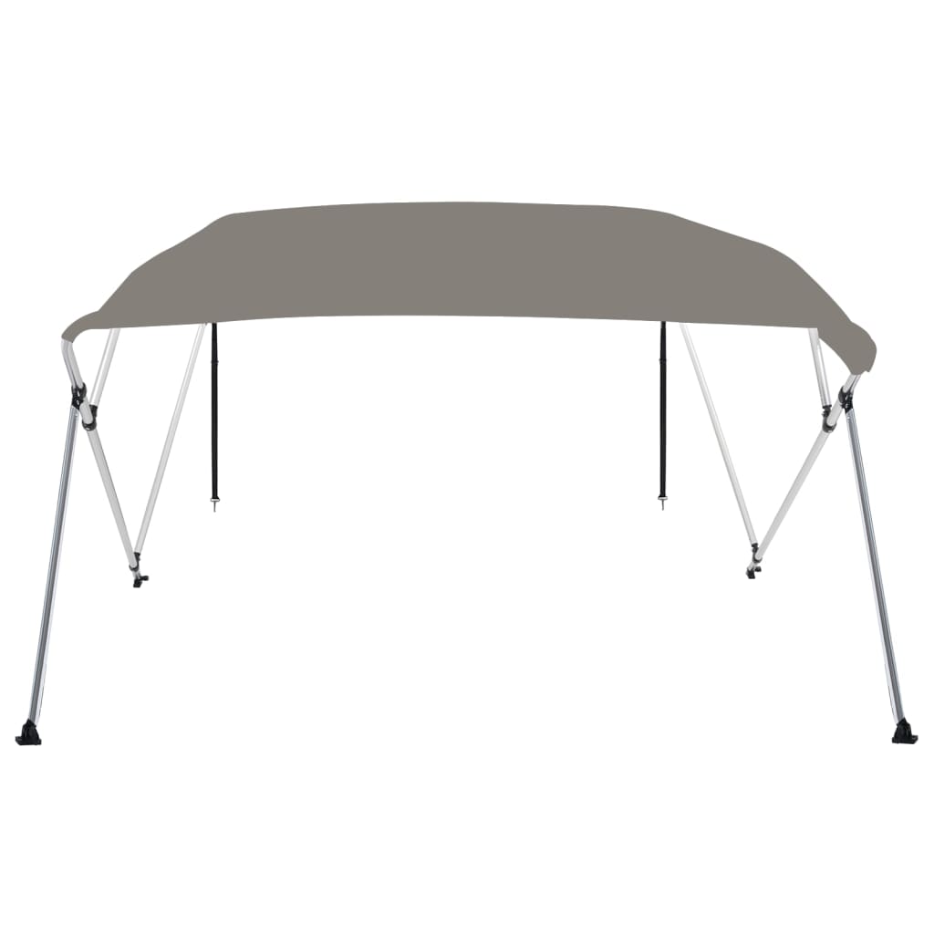Toldo de 4 arcos Bimini 243x196x137 cm cinzento