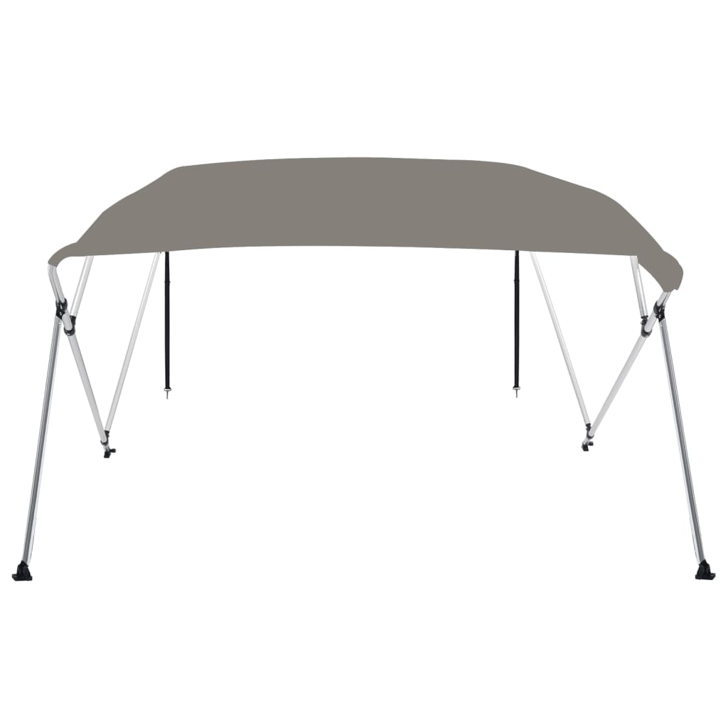 Toldo de 4 arcos Bimini 243x210x137 cm cinzento