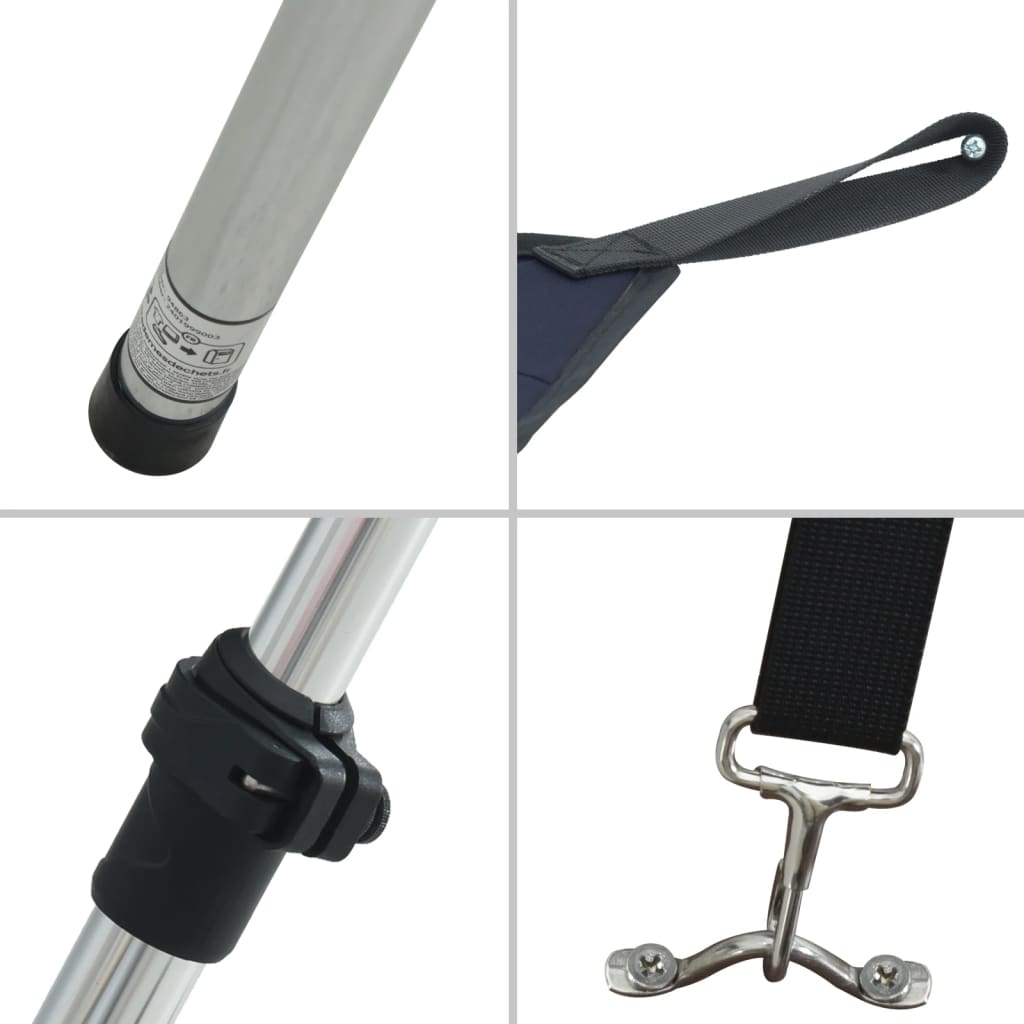 Extensão de toldo em T 170x170x(115-183) cm azul