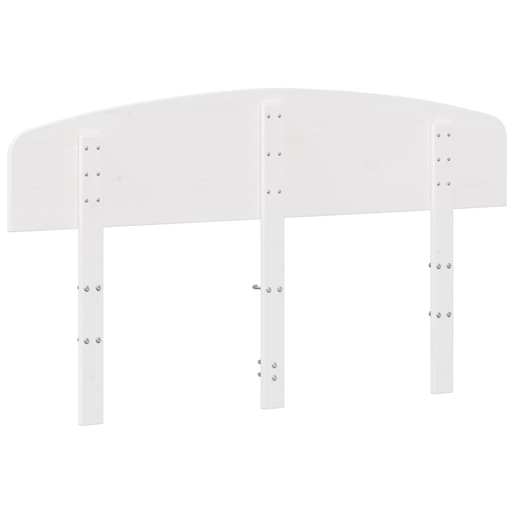 Cabeceira 150 cm madeira de pinho maciça branco