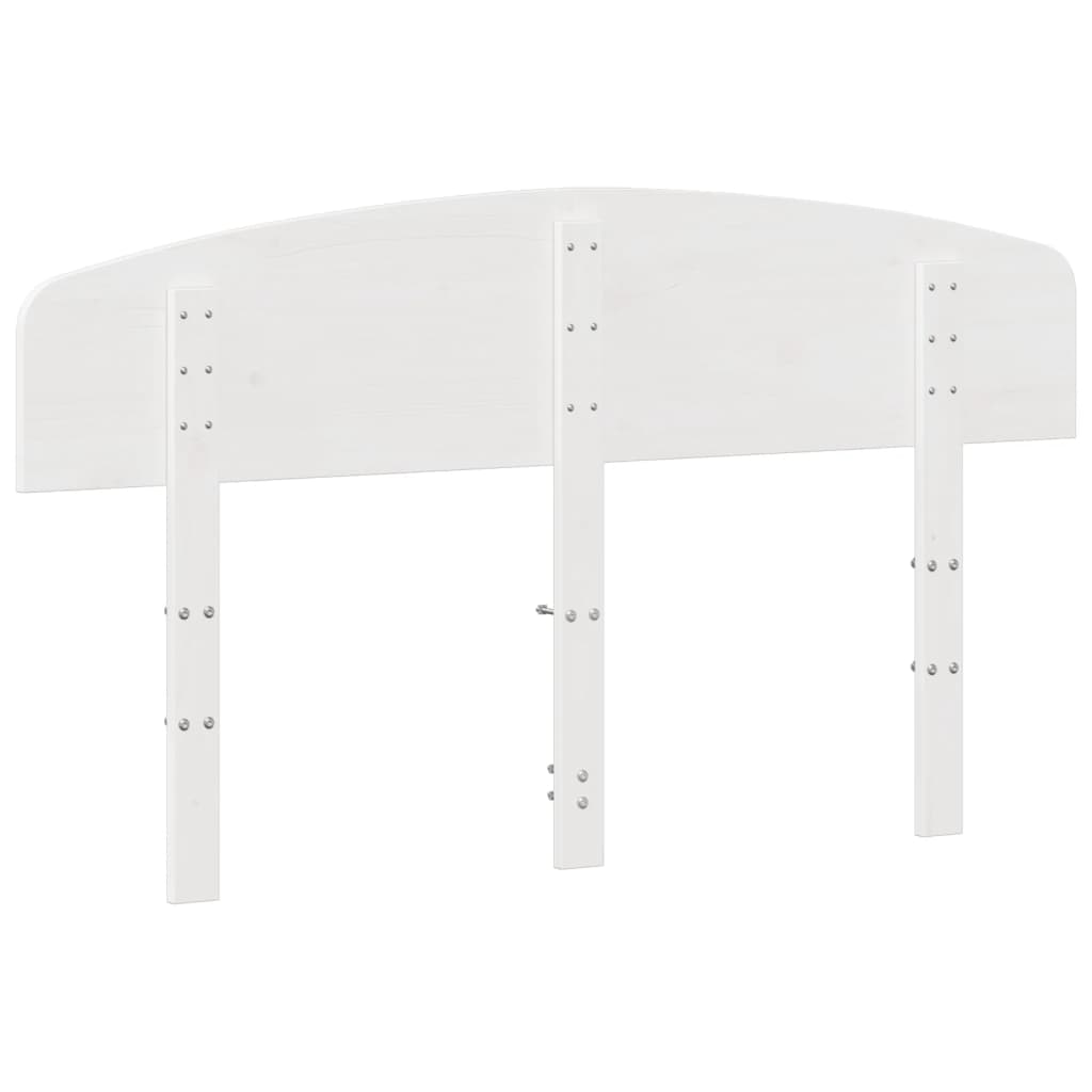 Cabeceira 140 cm madeira de pinho maciça branco