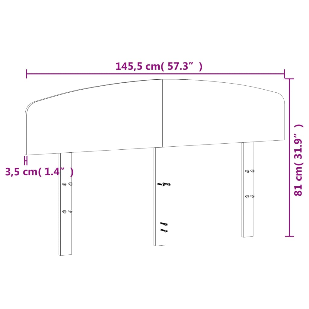Cabeceira 140 cm madeira de pinho maciça branco