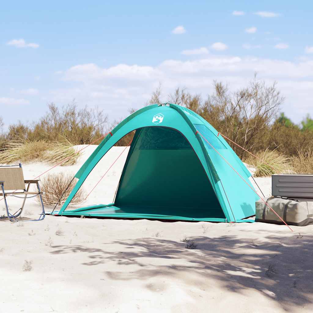 Tenda de praia impermeável verde mar