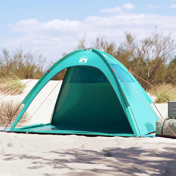 Tenda de praia impermeável verde mar