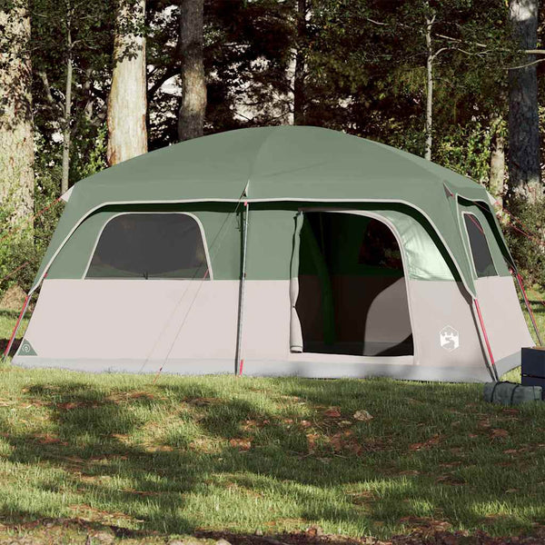 Tenda familiar para 8 pessoas impermeável verde