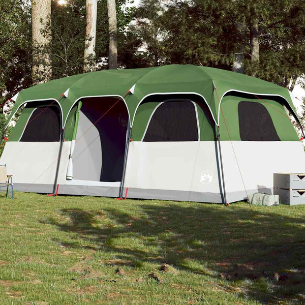 Tenda familiar estilo cabana para 9 pessoas impermeável verde