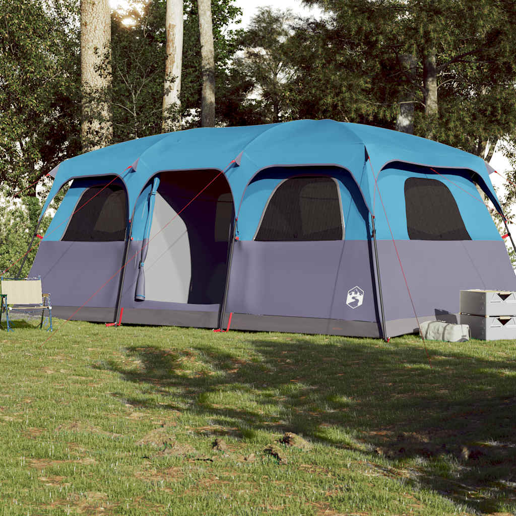 Tenda familiar estilo cabana para 10 pessoas impermeável azul