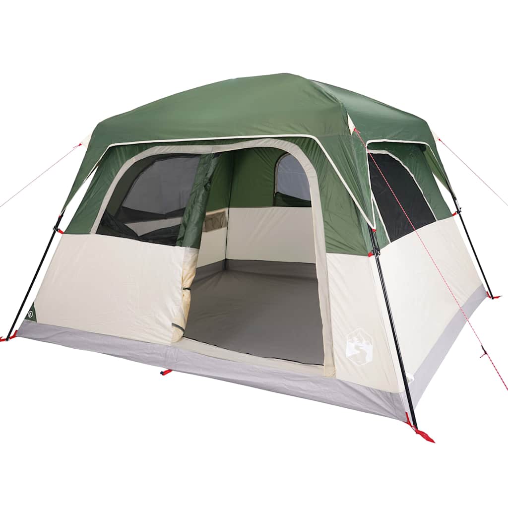 Tenda familiar estilo cabana para 6 pessoas impermeável verde