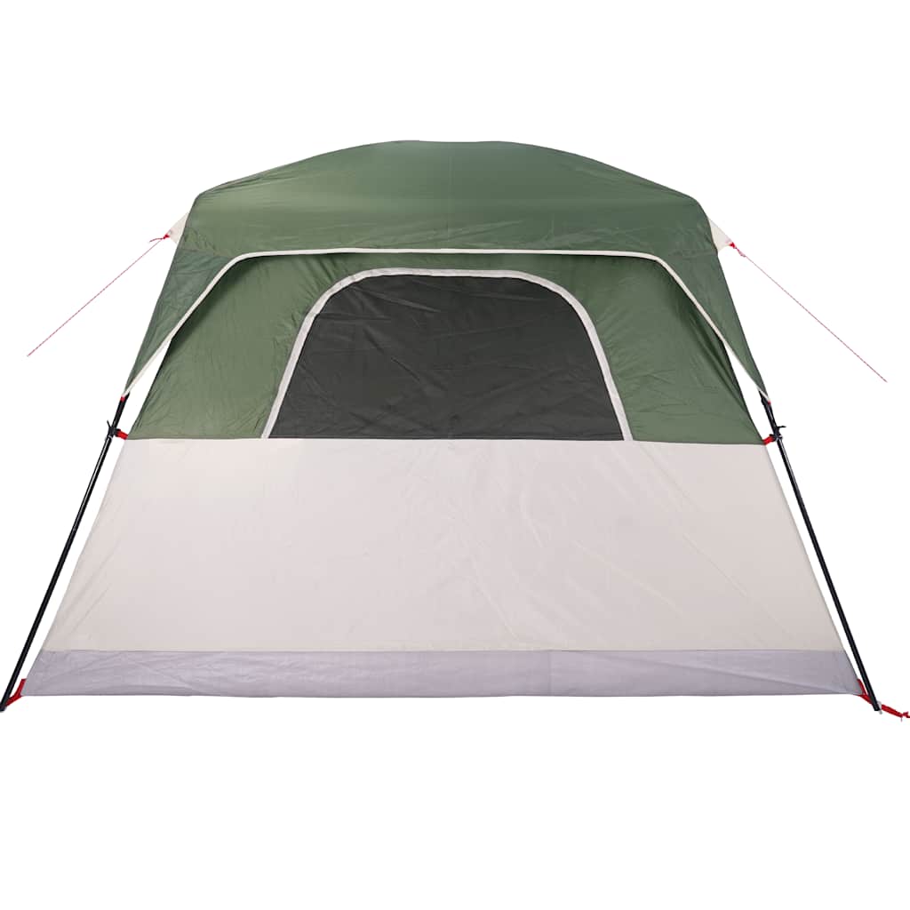 Tenda familiar estilo cabana para 6 pessoas impermeável verde