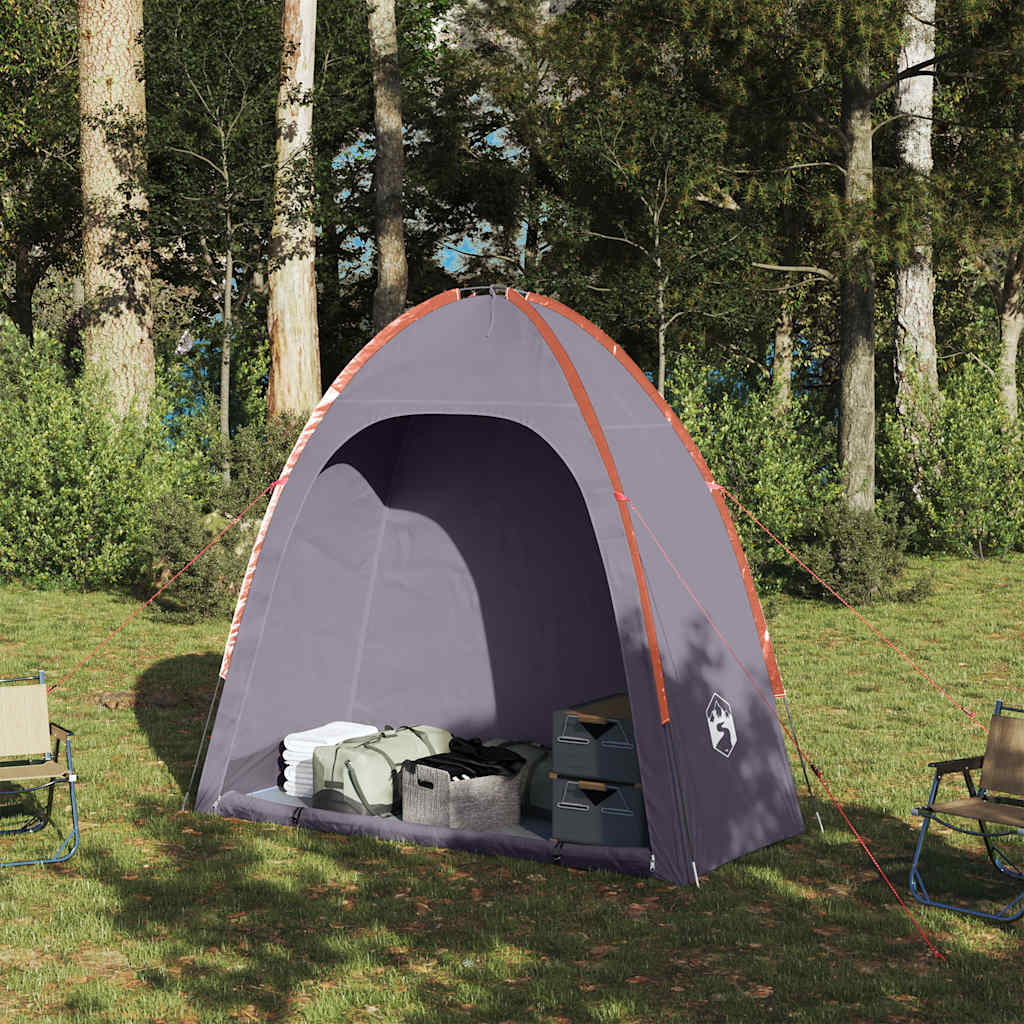 Tenda de arrumação impermeável cinzento e laranja