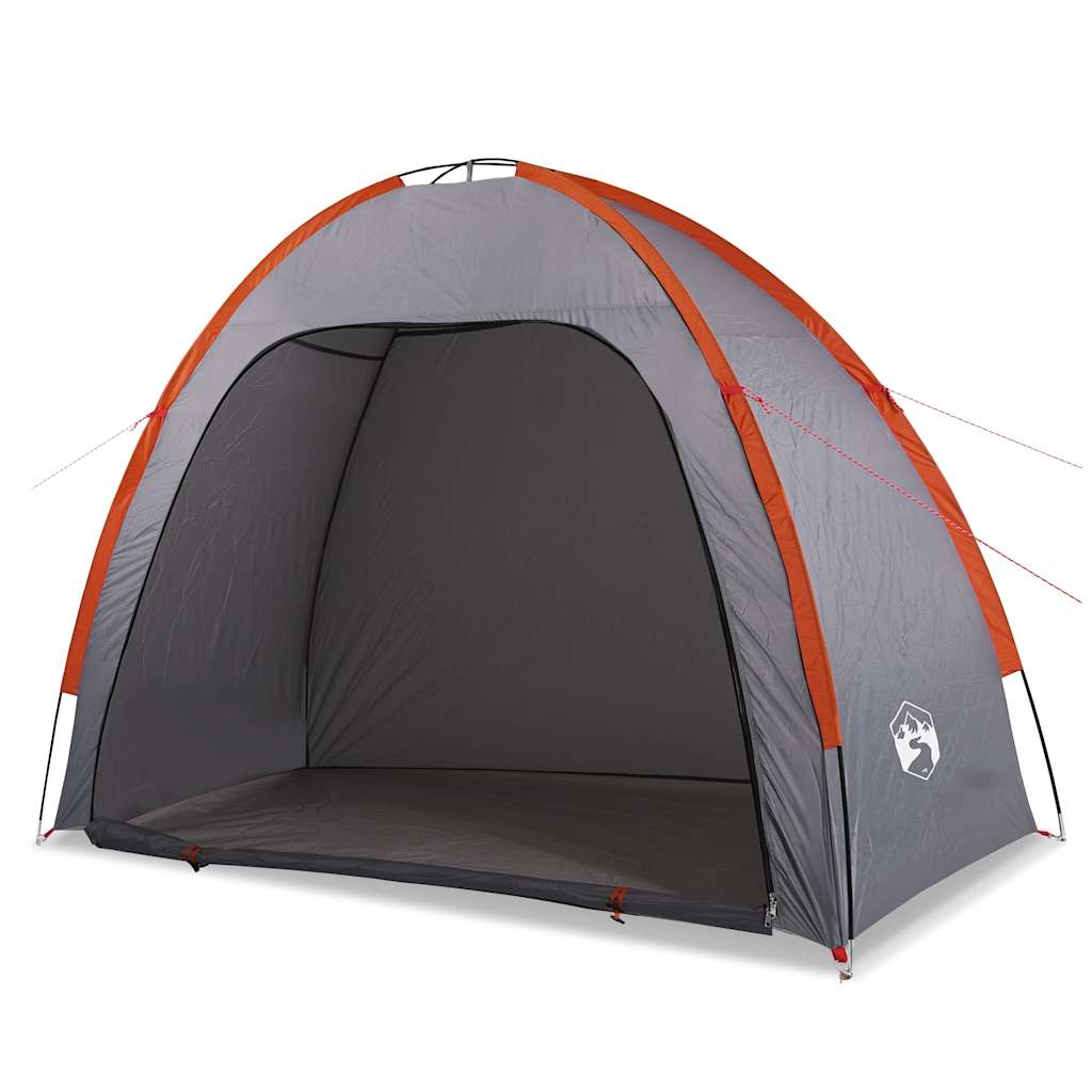 Tenda de arrumação impermeável cinzento e laranja
