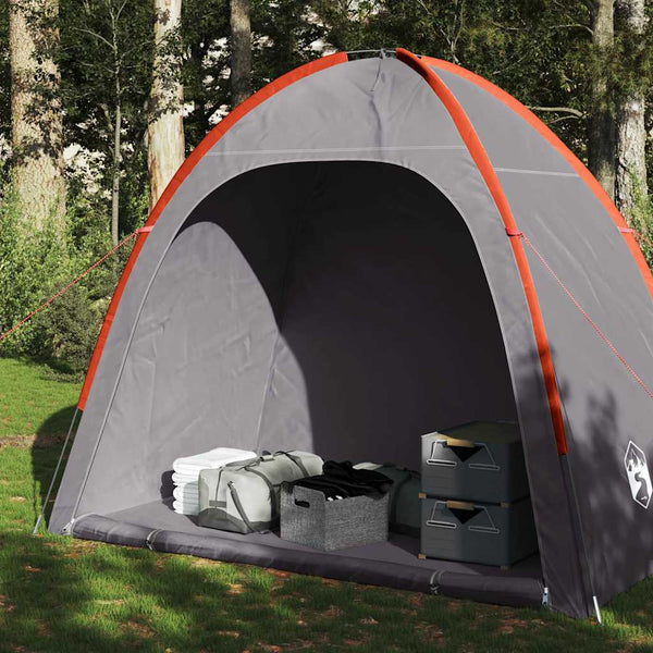 Tenda de arrumação impermeável cinzento e laranja