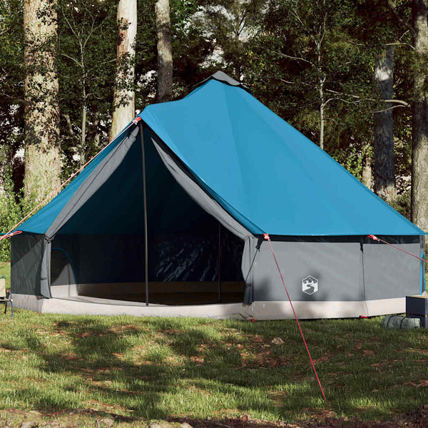 Tenda familiar tipi para 12 pessoas impermeável azul