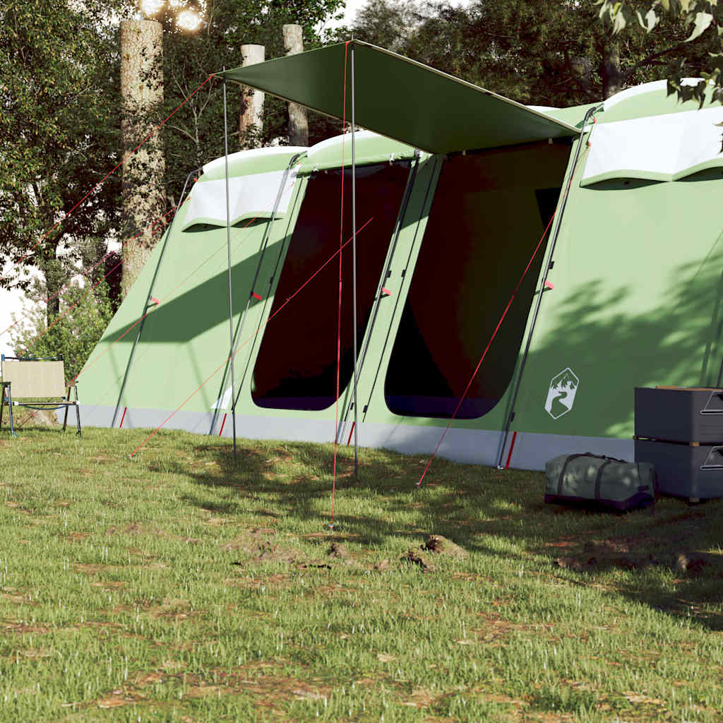 Tenda familiar túnel para 8 pessoas impermeável verde
