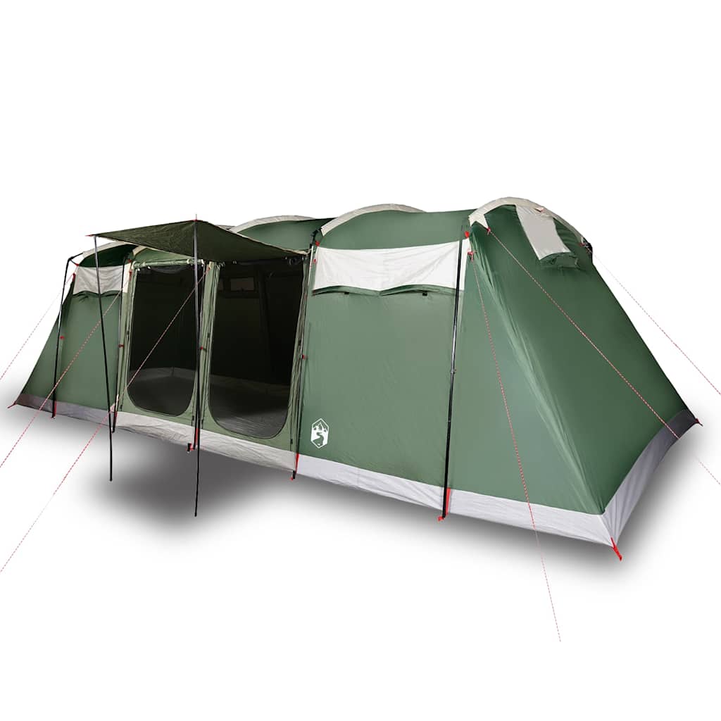 Tenda familiar túnel para 8 pessoas impermeável verde