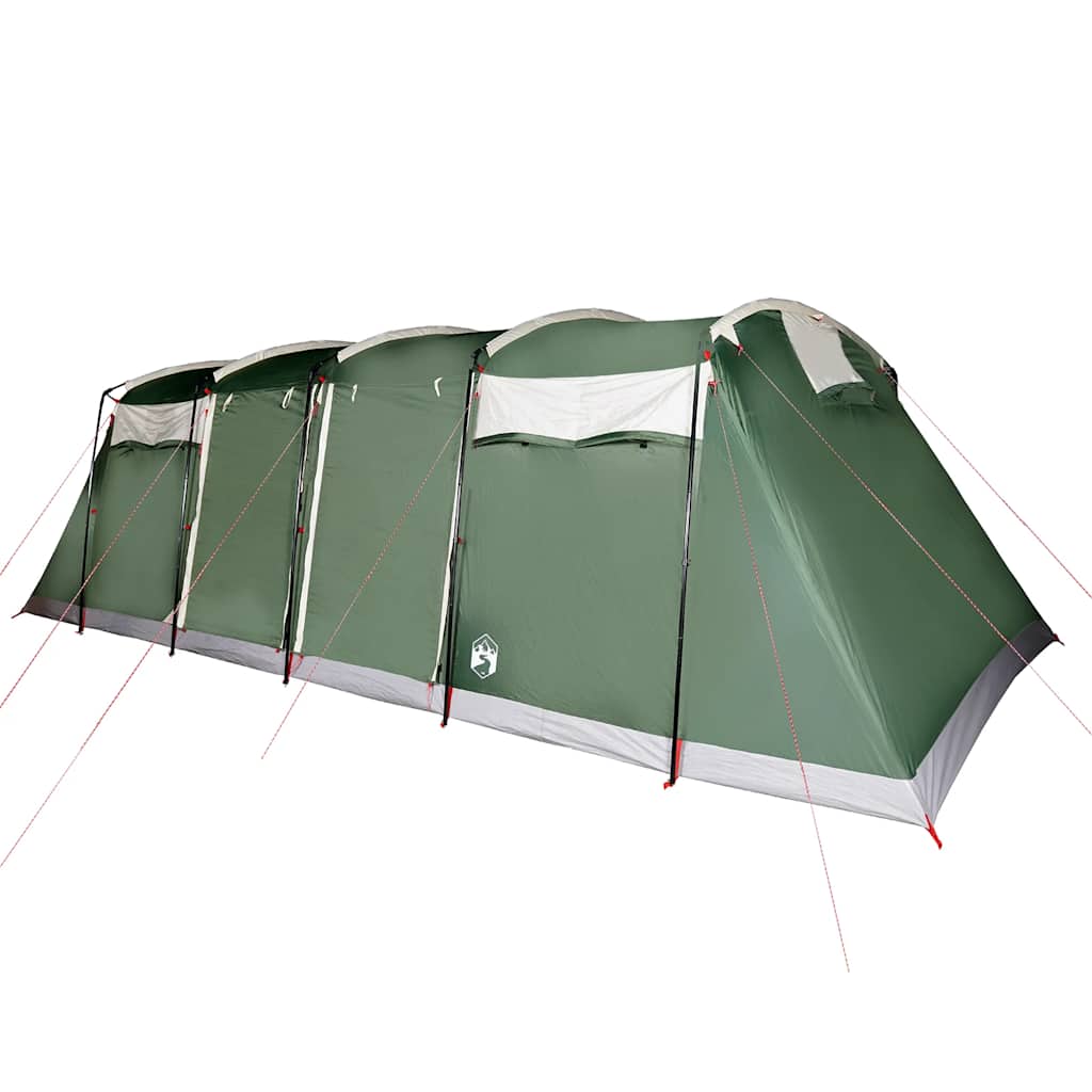 Tenda familiar túnel para 8 pessoas impermeável verde