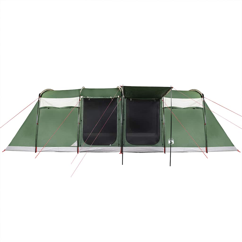 Tenda familiar túnel para 8 pessoas impermeável verde